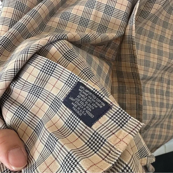 Burberry Men's Plaid Shirt - Brown and Gray - Picture 6 of 8